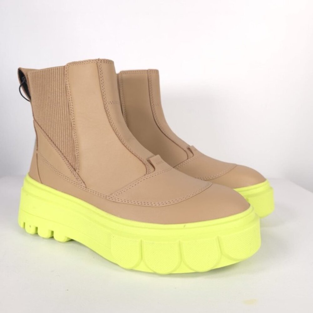 NWB SOREL CARIBOU‎ X Waterproof Platform Chelsea Boot LEATHER UPPER Size 8.5 & 9